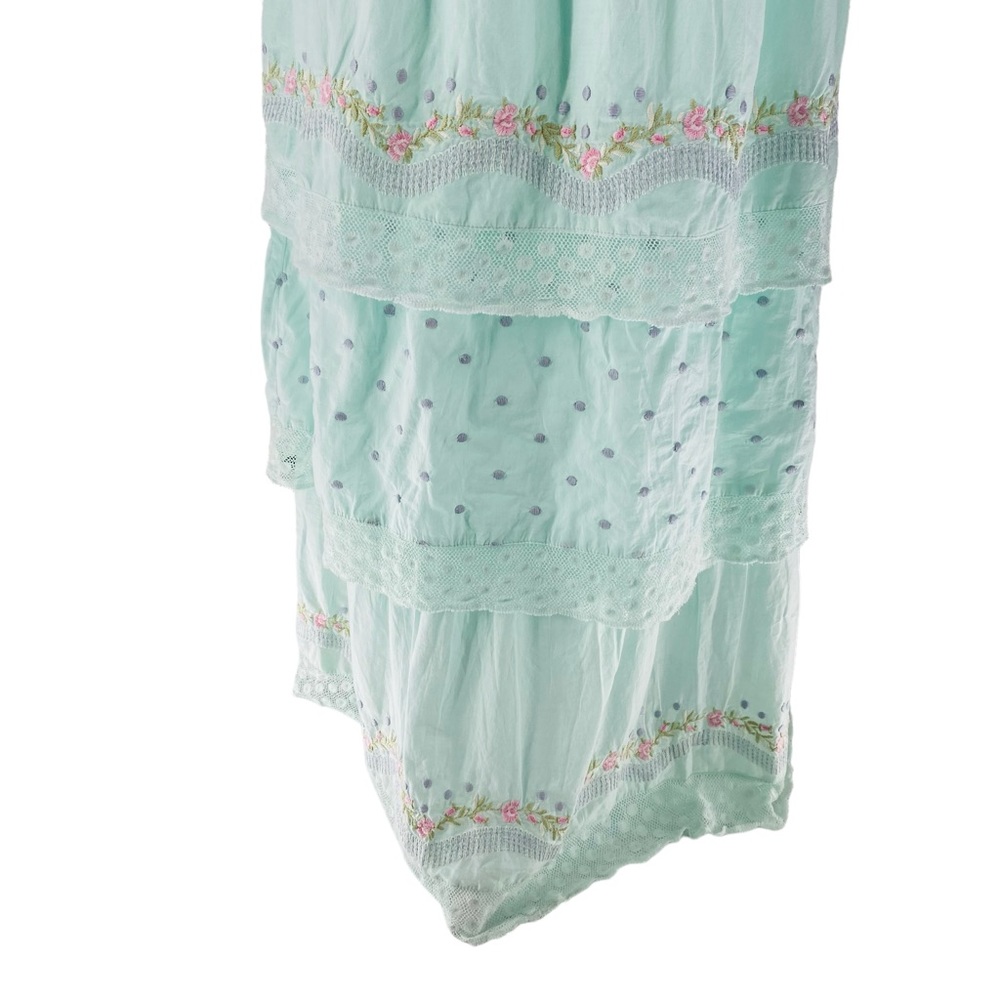 LoveShackFancy NEW Capella Tiered Embroidered Lace Swiss Dot Maxi Dress Size S - Picture 11 of 13